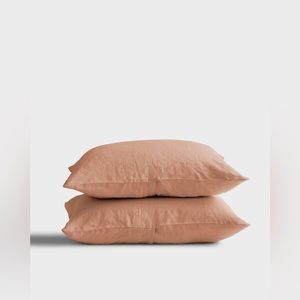 Quince European Linen Standard Sham Set color Desert Sunset